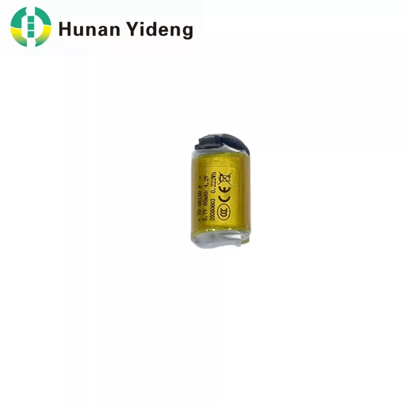 08120 3.7V 60mAh 리튬 폴리머 원통형 배터리