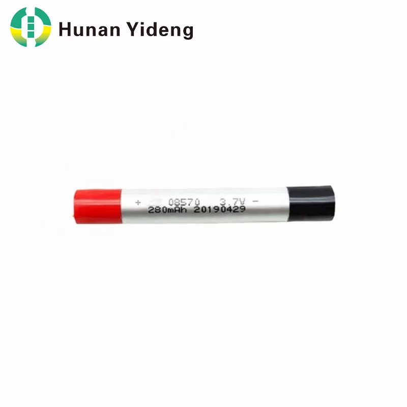08570 3.7V 280mAh 슬림 원통형 리튬 폴리머 배터리