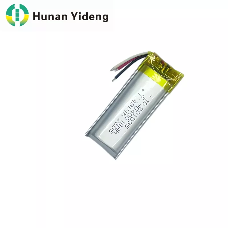 3.7V 600mAh 801535 평면 리튬 폴리머 충전식 Lipo 배터리