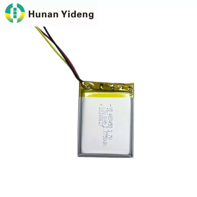 3.7V 750mAh 483447 고용량 소형 리튬 폴리머 충전식 Lipo 배터리