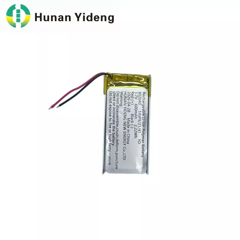 음성 녹음기 및 전기 장난감용 802040 600mAh 충전식 배터리